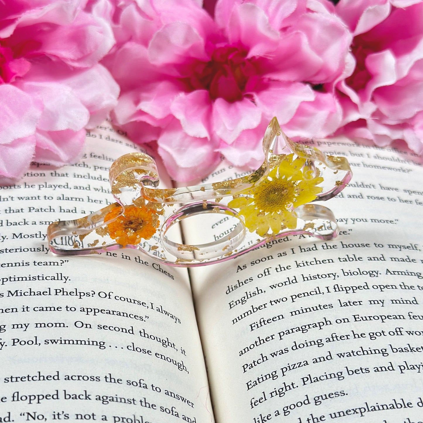 Dog Dried Flower Resin Page Holders