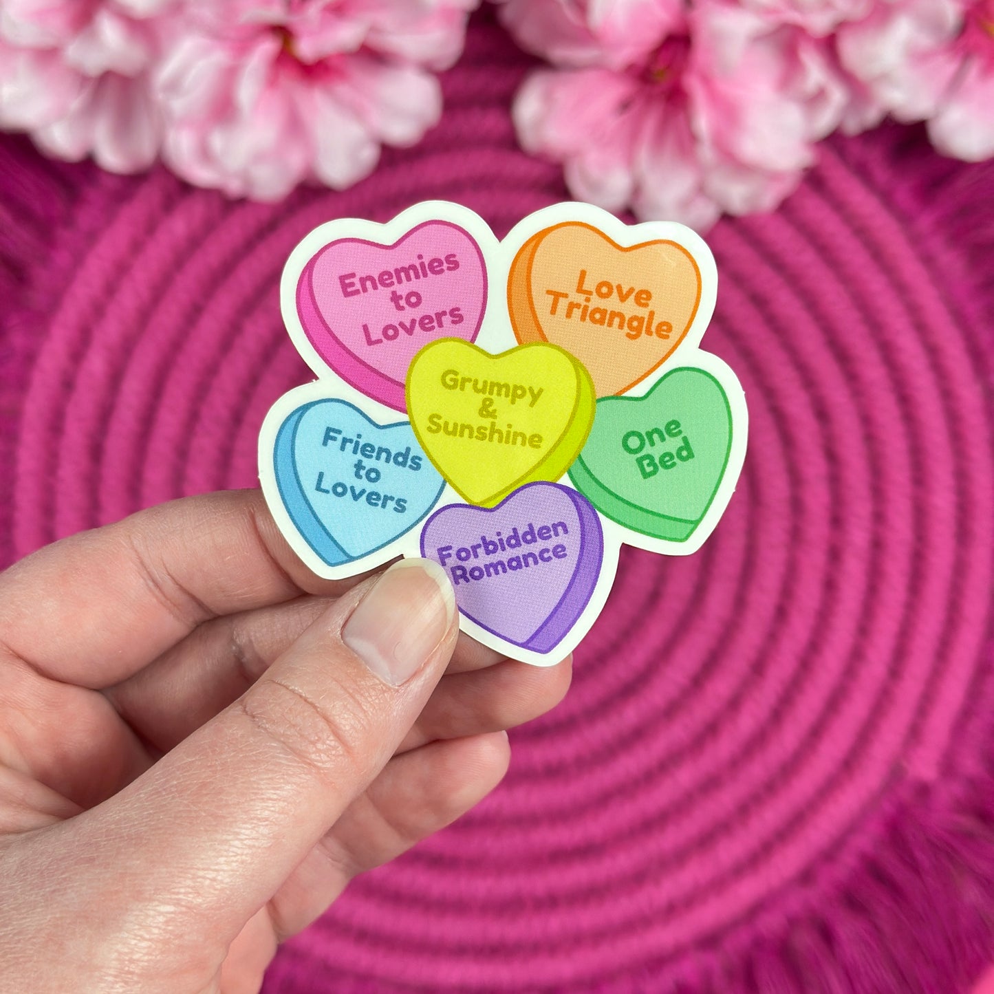 Conversation Candy Hearts Sticker