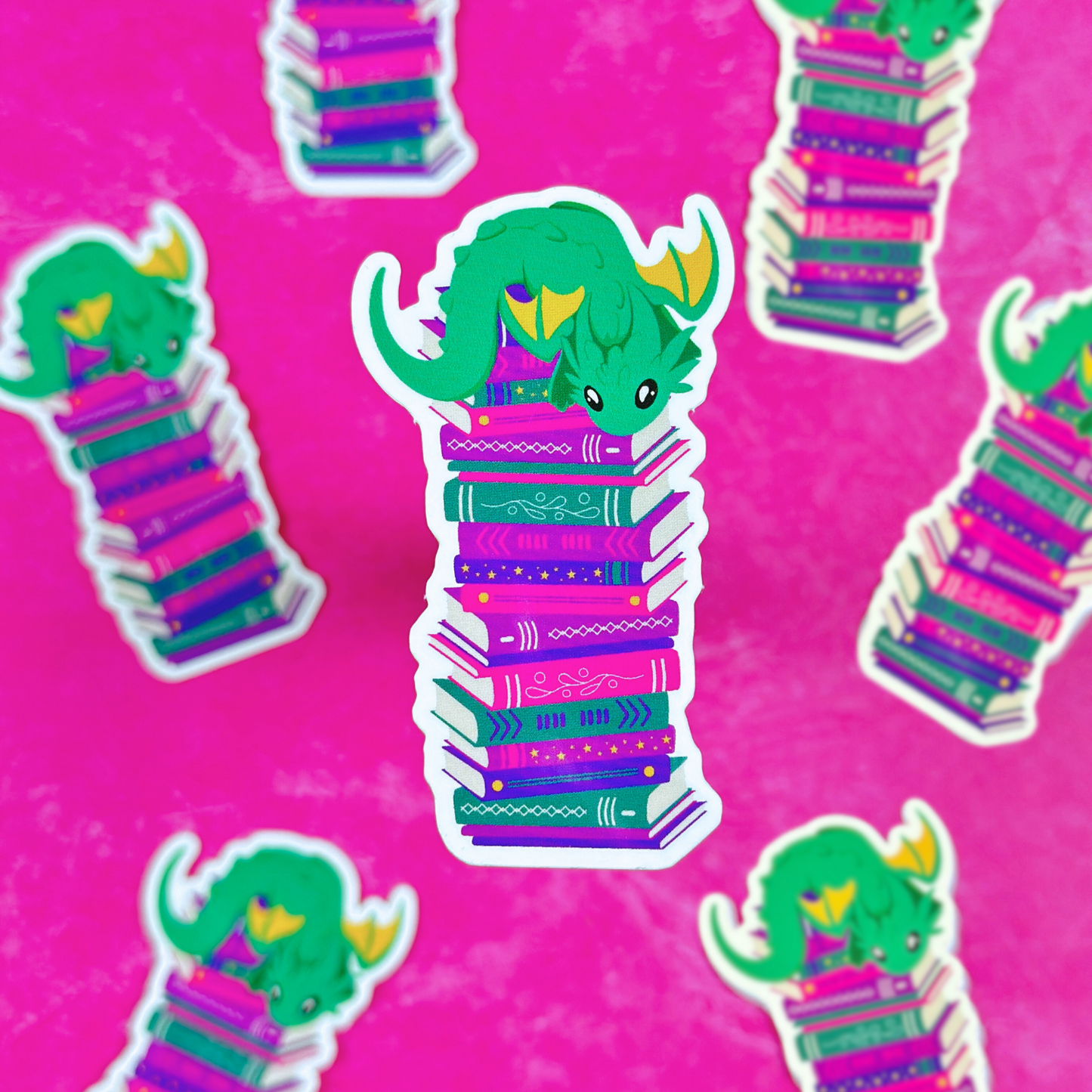 Book Dragon Vinyl Sticker