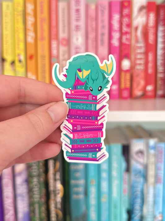 Book Dragon Vinyl Sticker