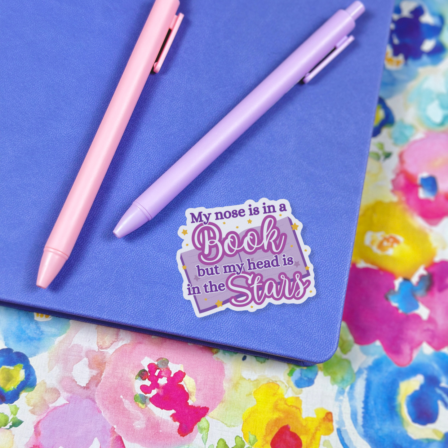 Nose in a Book Vinyl Sticker