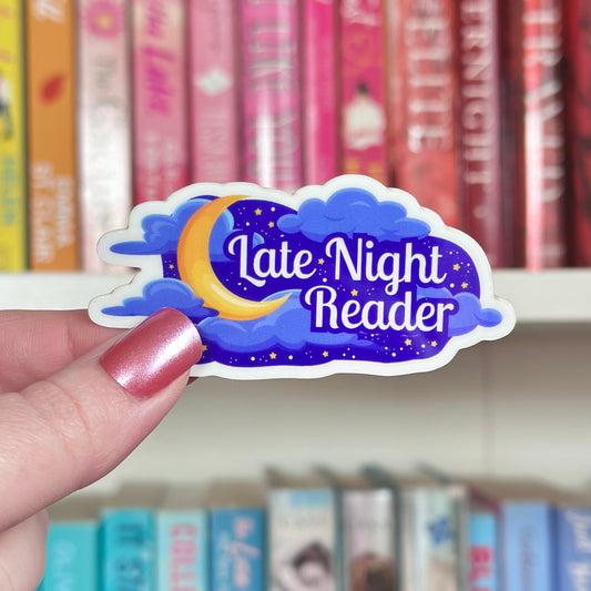 Late Night Reader Glow in the Dark Vinyl Sticker