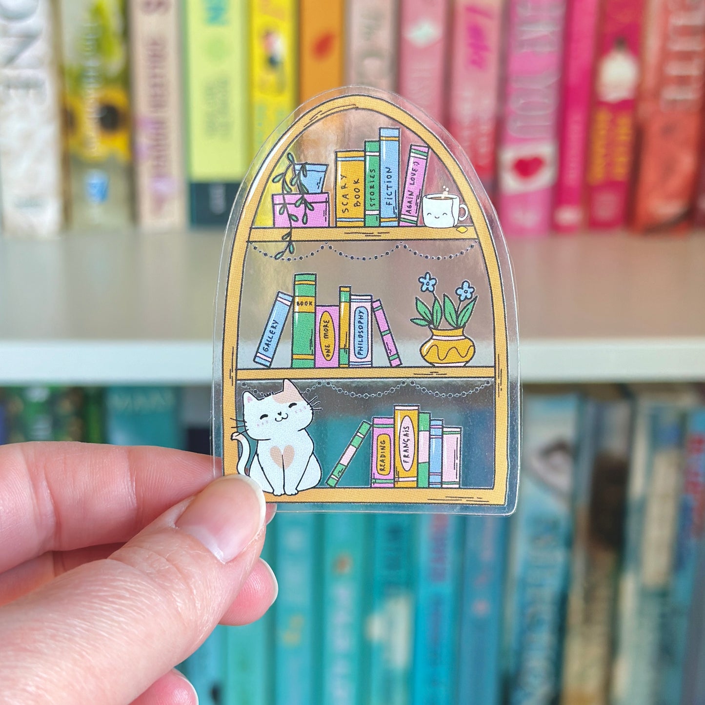 Book Shelf Clear Vinyl Sticker