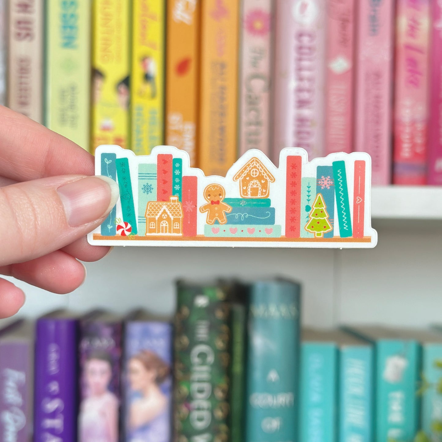 Gingerbread Bookshelf Sticker