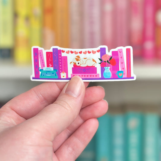 Dog Lover Bookshelf Sticker