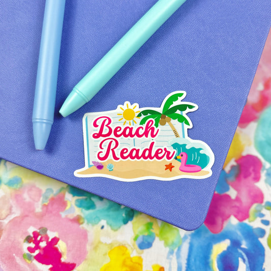 Beach Reader Vinyl Sticker