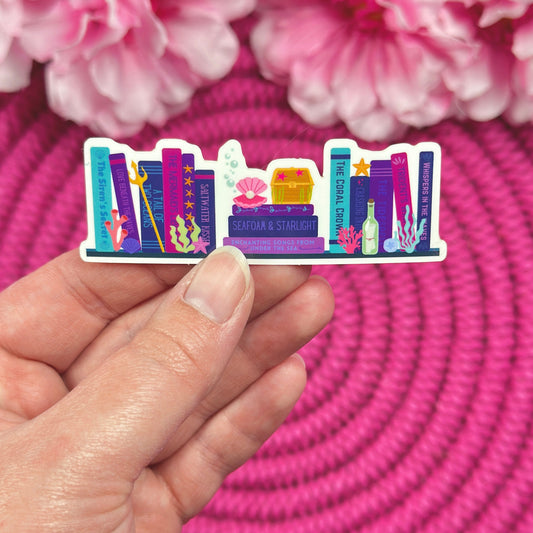 Mermaid Bookshelf Vinyl Sticker