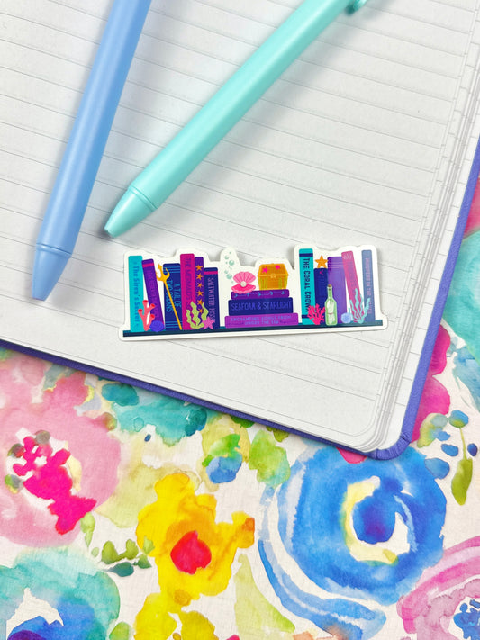 Mermaid Bookshelf Vinyl Sticker