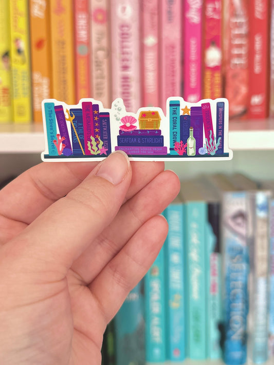 Mermaid Bookshelf Vinyl Sticker