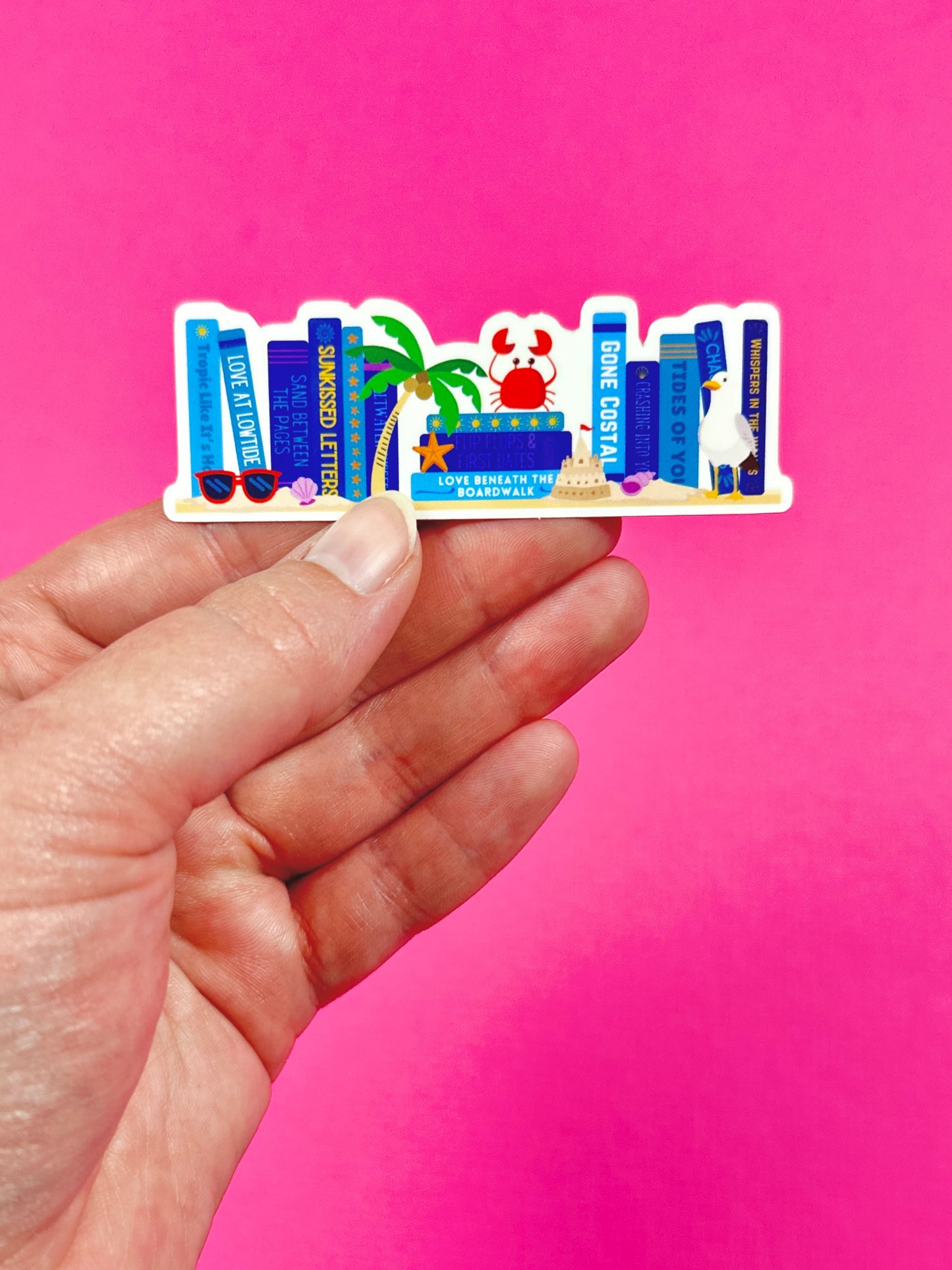 Beach Bookshelf Sticker
