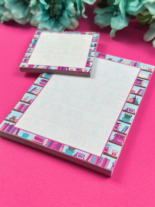 Bookshelf Notepad & Sticky Note Set