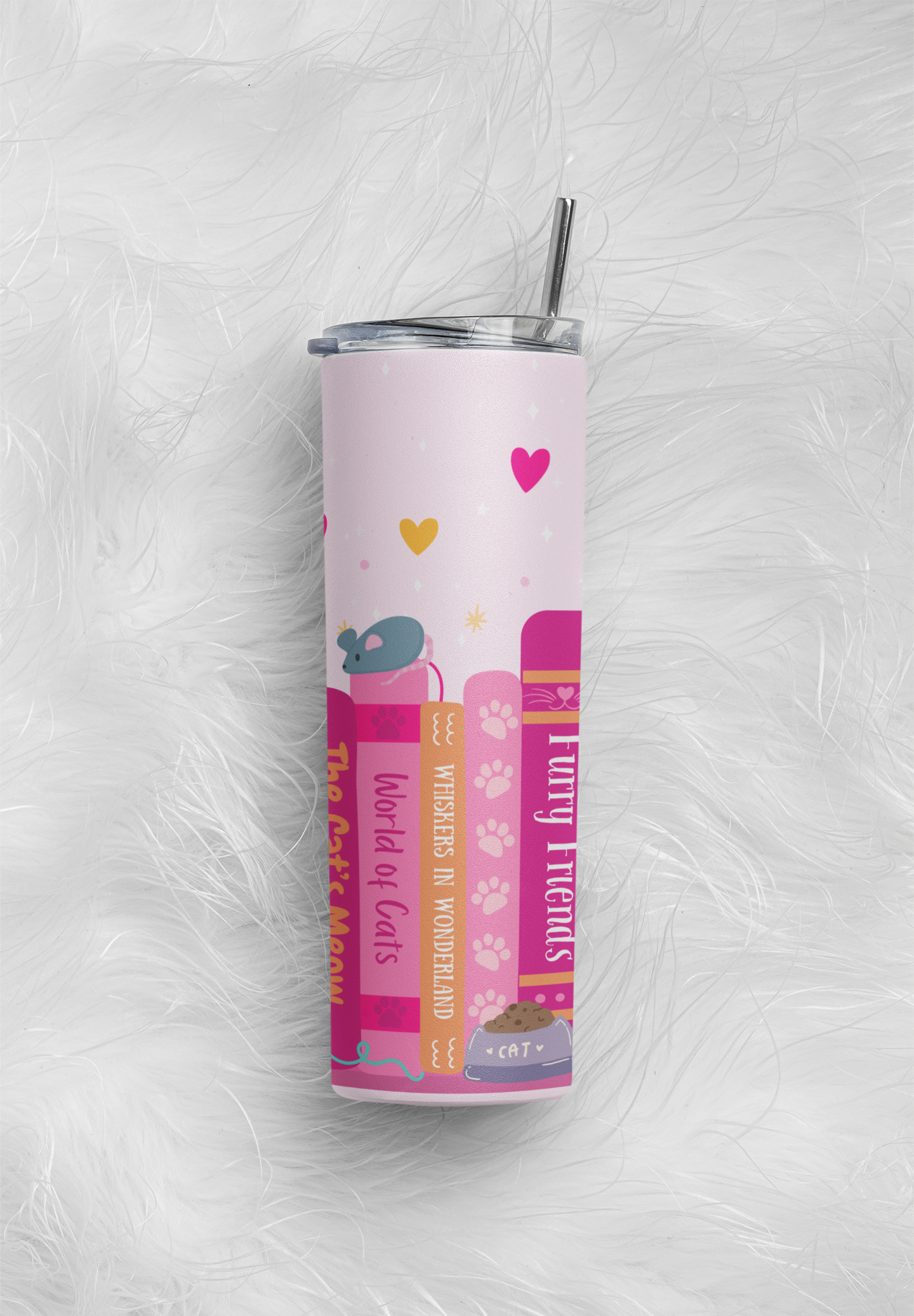 Cat Lover Book Shelf Tumbler