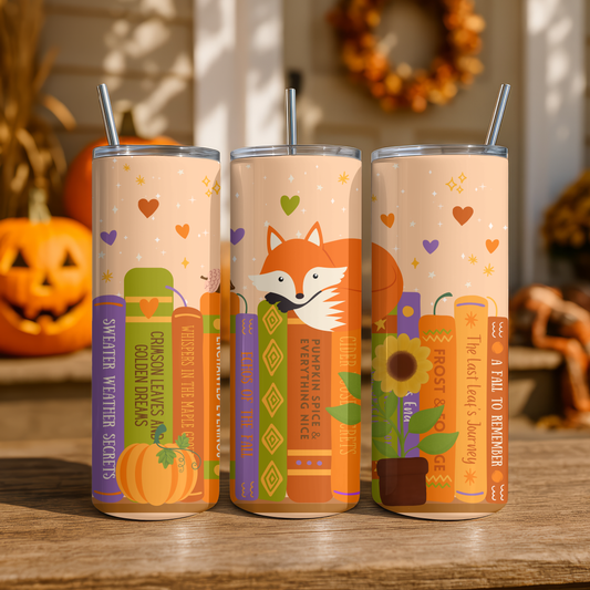 Autumn Bookshelf Tumbler