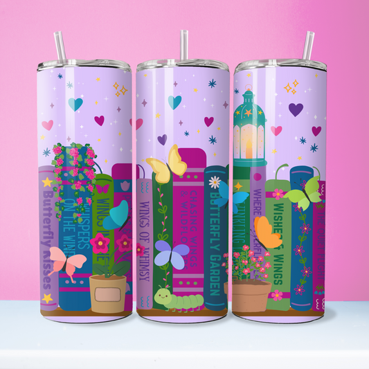 Butterfly Bookshelf Tumbler