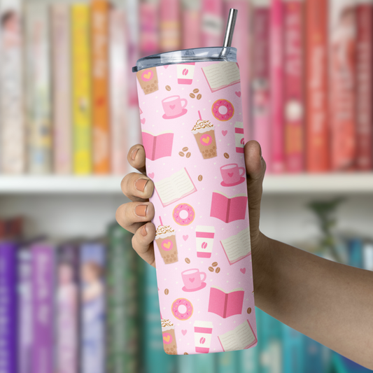 Pink Book Lover Tumbler