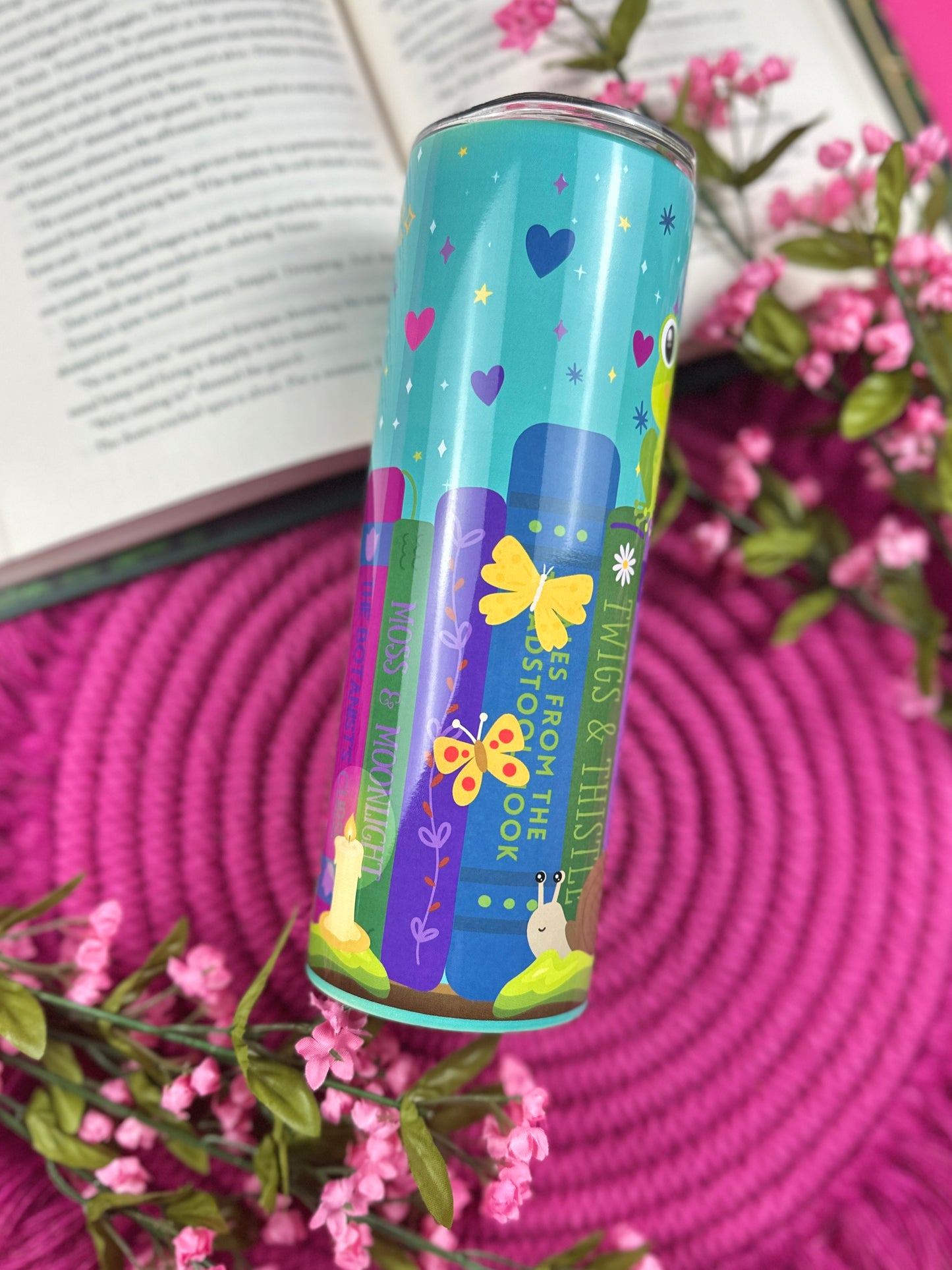 Enchanted Garden Bookshelf Tumbler