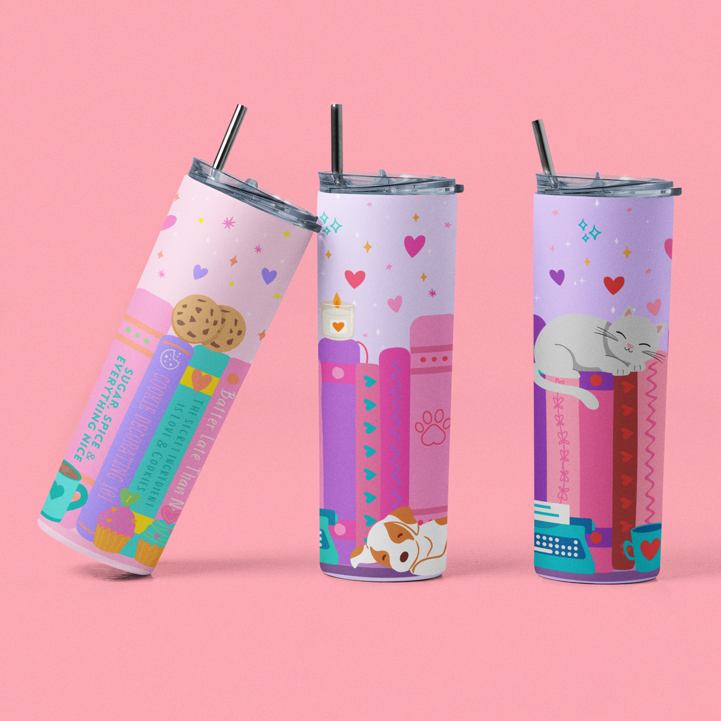 Dog Lover Bookshelf Tumbler