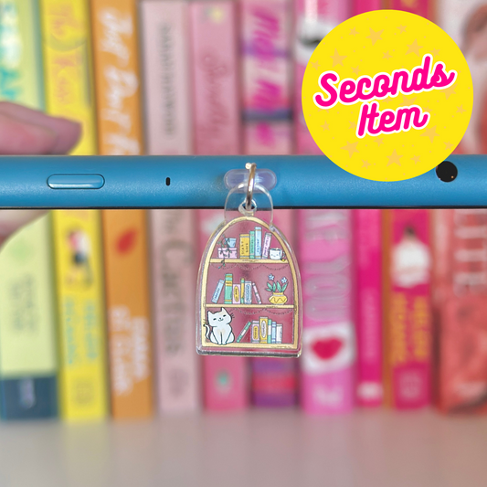 SECONDS: Cat Book Shelf Kindle Charm