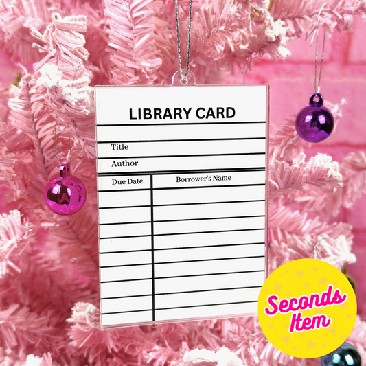 SECONDS: Library Card Ornament