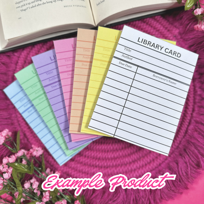 Blue Library Card Clipart