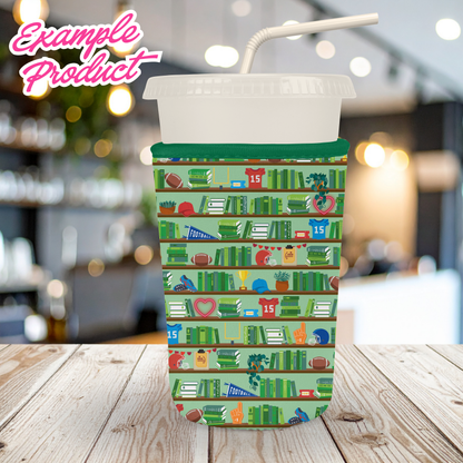 Football Romance Bookshelf Seamless Pattern