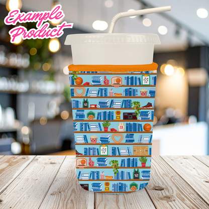 Basketball Romance Bookshelf Seamless Pattern