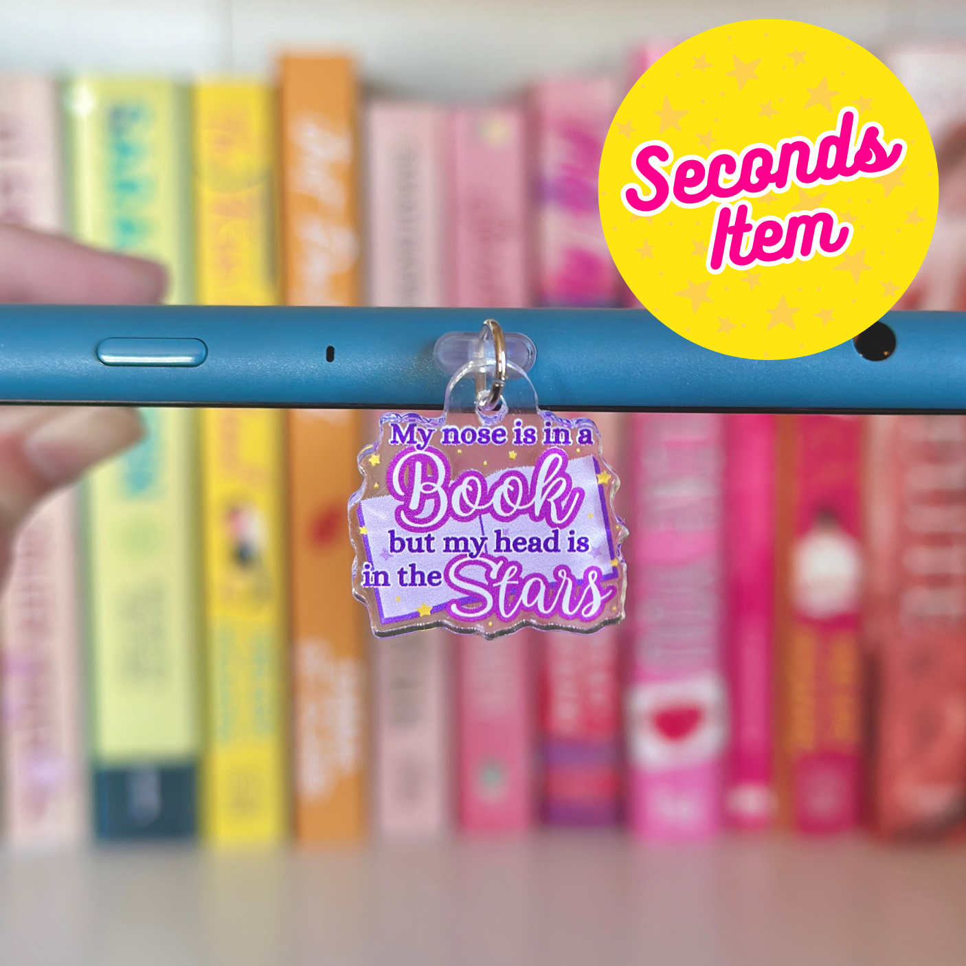 SECONDS: Nose in a Book Kindle Charm