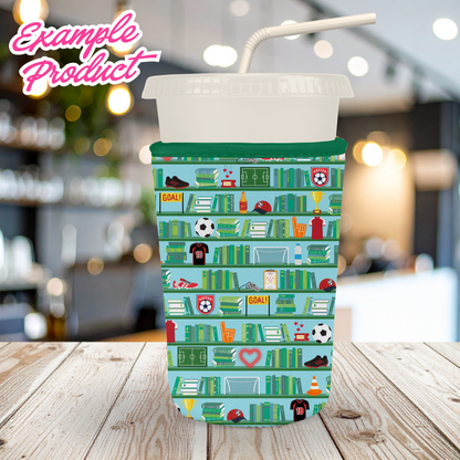 Soccer Romance Bookshelf Seamless Pattern