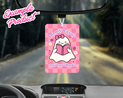 Buy More Books Car Freshener Design