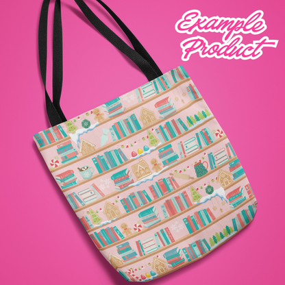 Gingerbread Bookshelf Seamless Pattern