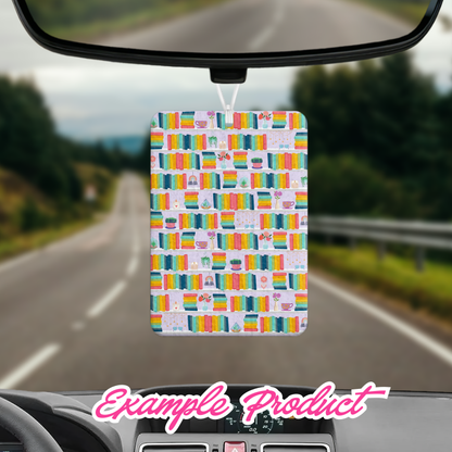 Rainbow Bookshelf Seamless Pattern