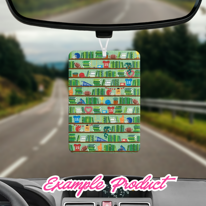 Football Romance Bookshelf Seamless Pattern