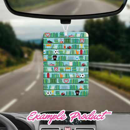 Soccer Romance Bookshelf Seamless Pattern