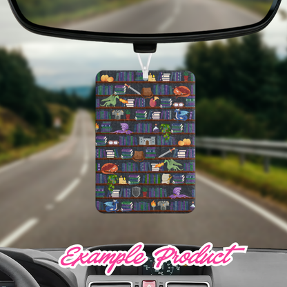 Dragon Rider Bookshelf Seamless Pattern