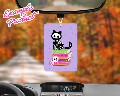 Skeleton Cat Car Freshener Design