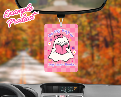 Buy More Books Car Freshener Design