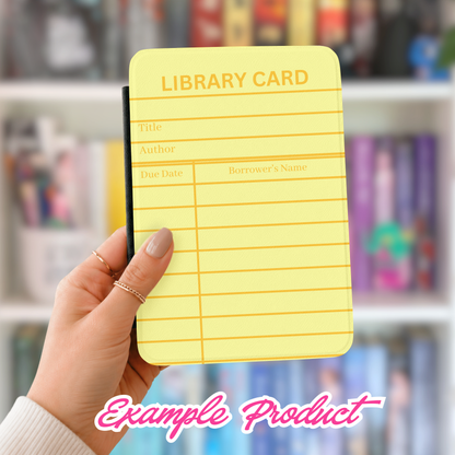 Yellow Library Card Clipart