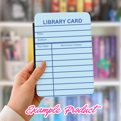 Blue Library Card Clipart