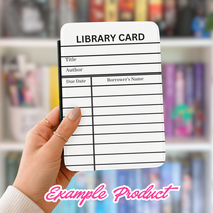 White Library Card Clipart