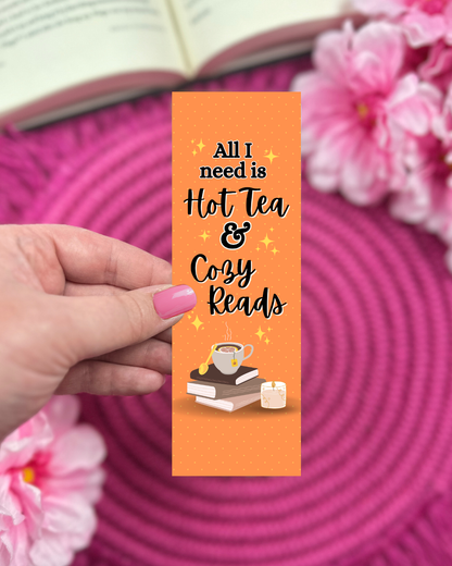 Hot Tea & Cozy Reads Bookmark