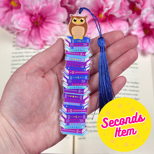 SECONDS: Late Night Reader Owl Acrylic Bookmark