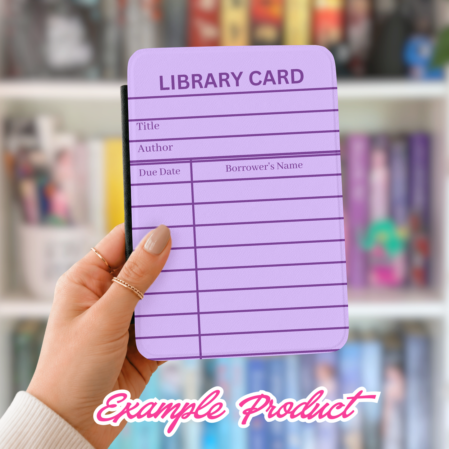 Purple Library Card Clipart