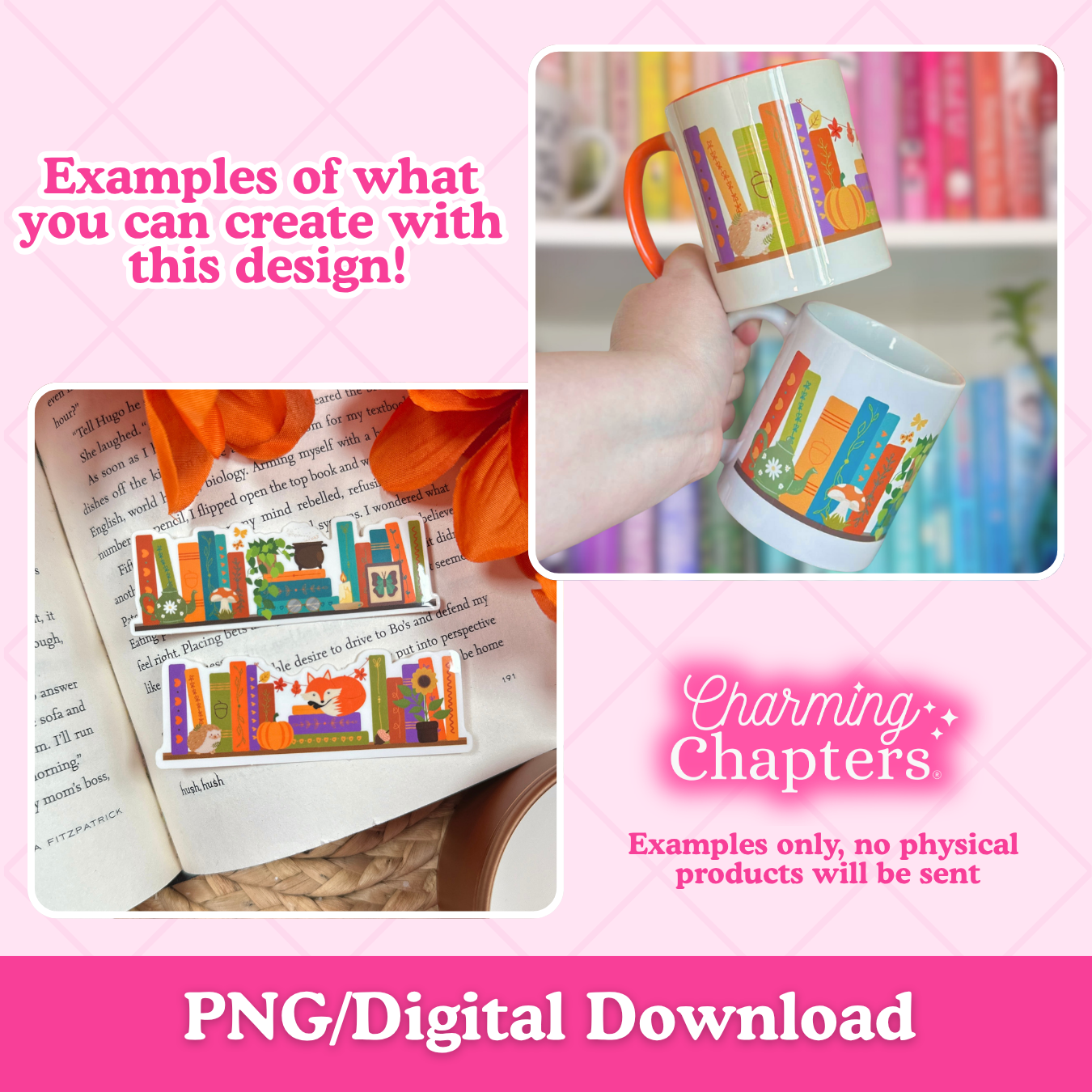 Autumn Bookshelf Clipart