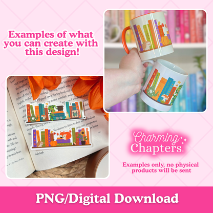 Autumn Bookshelf Clipart