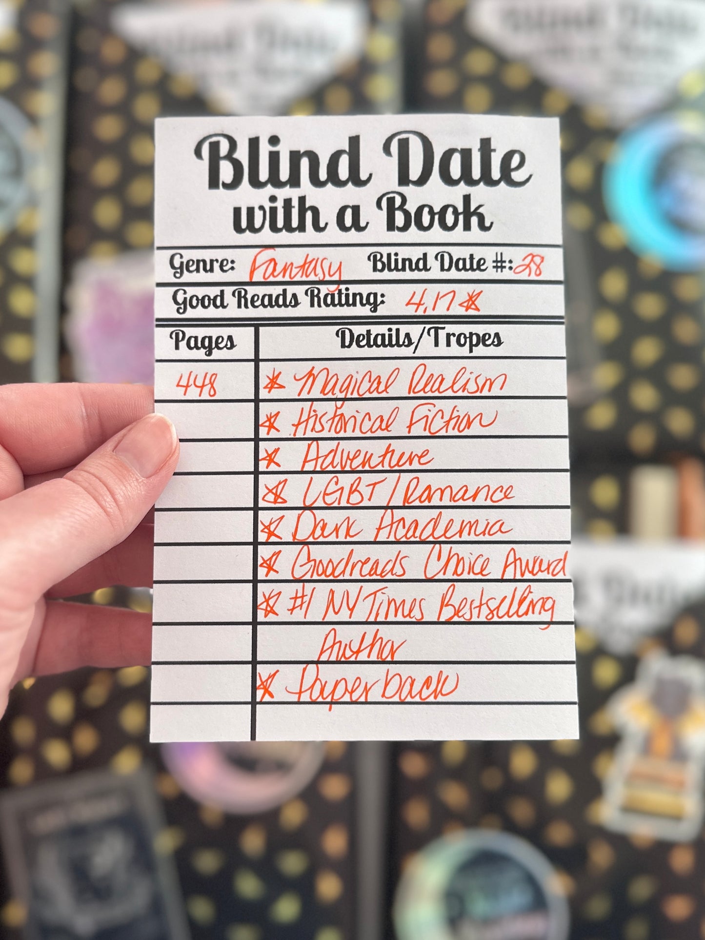Blind Date with a Book:  Fantasy/Romantasy