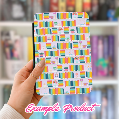 Rainbow Bookshelf Seamless Pattern