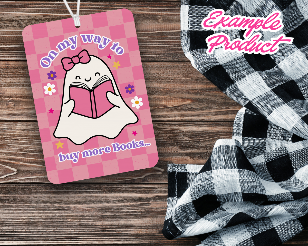 Buy More Books Car Freshener Design