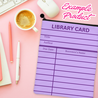 Purple Library Card Clipart