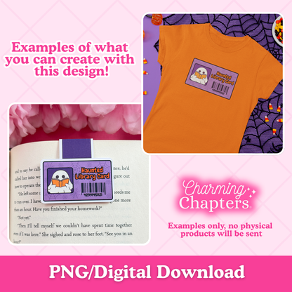Haunted Library Card Clipart