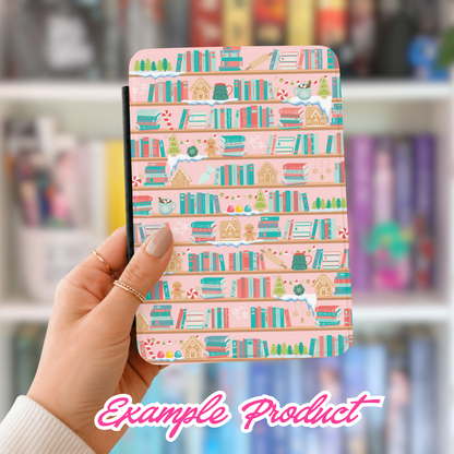 Gingerbread Bookshelf Seamless Pattern